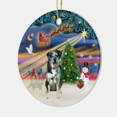 Kerstmagie - Catahoula Leopard Dog Keramisch Ornament (Links)