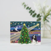 Kerstmagie Cavalier King Charles (Tri) Briefkaart (Staand voorkant)