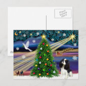 Kerstmagie Cavalier King Charles (Tri) Briefkaart (Voorkant / Achterkant)