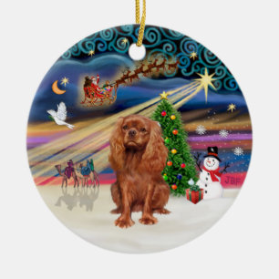 Kerstmagie - Cavalier (robijn 11) Keramisch Ornament