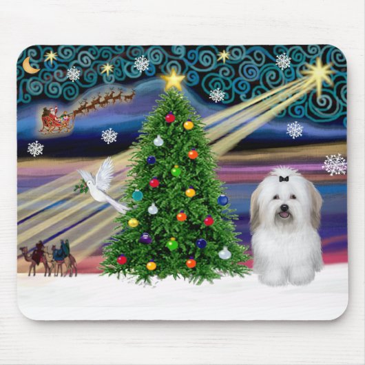 Kerstmagie Coton De Tulear Muismat (Voorkant)
