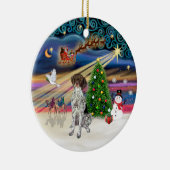Kerstmagie - Duitse Staande Hond Keramisch Ornament (Rechts)