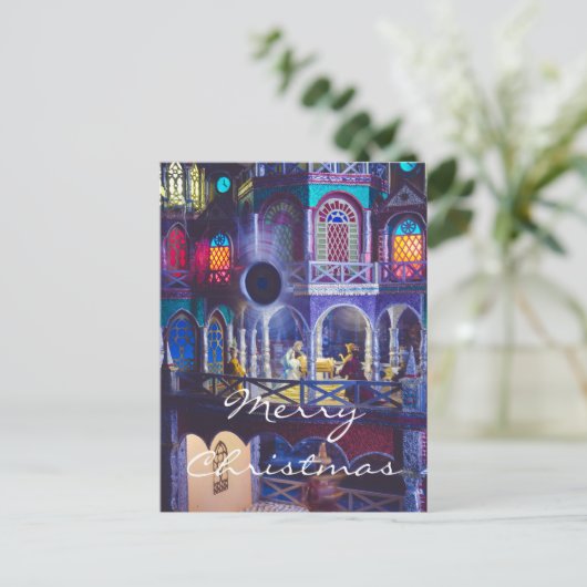 Kerstmagie Feestdagenkaart (Staand voorkant)