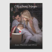 Kerstmagie Foto Script Typografie Magnetisch (Voorkant)