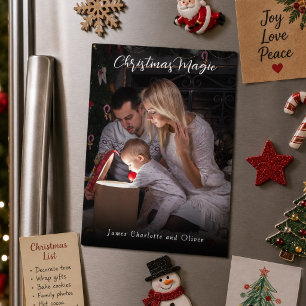 Kerstmagie Foto Script Typografie Magnetisch