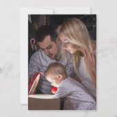 Kerstmagie Foto Script Typografie Overlay Feestdagenkaart (Achterkant)