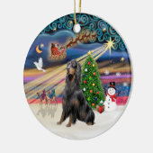 Kerstmagie - Gordon Setter Keramisch Ornament (Links)