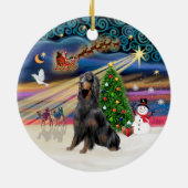Kerstmagie - Gordon Setter Keramisch Ornament (Achterkant)