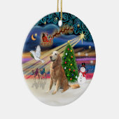 Kerstmagie - Goud (B-2010) Keramisch Ornament (Rechts)