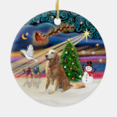 Kerstmagie - Goud (B-2010) Keramisch Ornament (Achterkant)