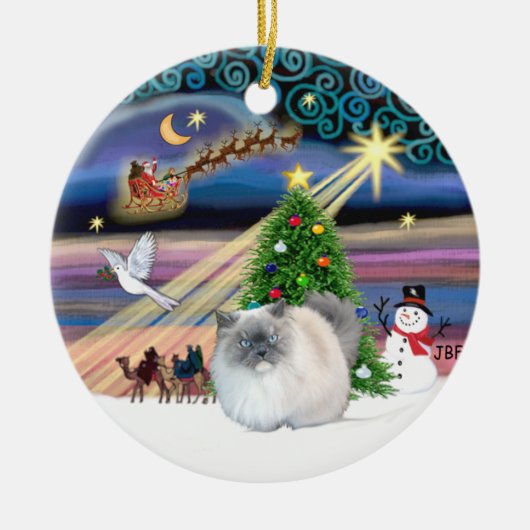 Kerstmagie - Himalaya Keramisch Ornament (Voorkant)