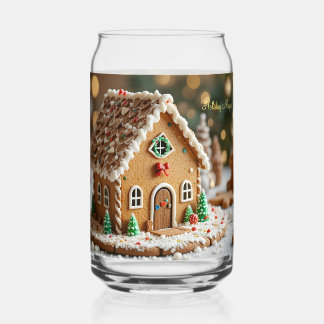 Kerstmagie in een suikerhuisje blikvorm glas