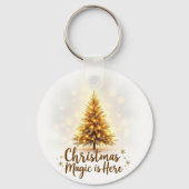 Kerstmagie is hier Sleutelhanger – Elegante Kerst (Voorkant)