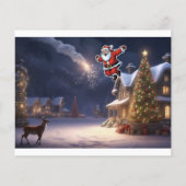 Kerstmagie is in de lucht en nieuwjaarskerstman flyer (Achterkant)