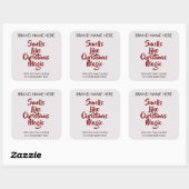 Kerstmagie Kaarslabels Vierkante Sticker (Vel)