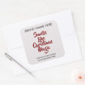 Kerstmagie Kaarslabels Vierkante Sticker (Envelop)
