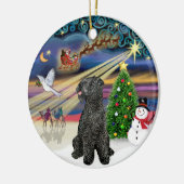 Kerstmagie - Kerry Blue Terrier Keramisch Ornament (Links)