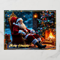 Kerstmagie Kerstman gezellige open haard