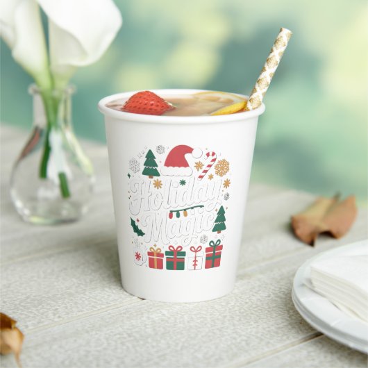 Kerstmagie Papieren Bekers (Insitu)