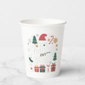 Kerstmagie Papieren Bekers (Achterkant)