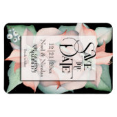 Kerstmagie/Poinsettia redden de datum van het huwe Magneet (Horizontaal)