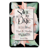 Kerstmagie/Poinsettia redden de datum van het huwe Magneet (Verticaal)