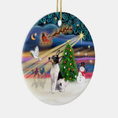 Kerstmagie - Toy Fox Terrier Keramisch Ornament (Rechts)