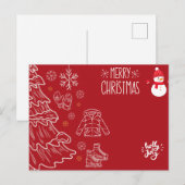 Kerstmagie: vreugdevolle Kaarten met vakantiemotie (Voorkant / Achterkant)