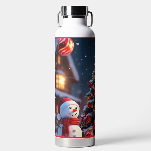 "Kerstmagie" Waterfles (Voorkant)