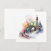 "Kerstmagie & wonderlijke Uitzichten" Notitiekaartje (Voorkant / Achterkant)