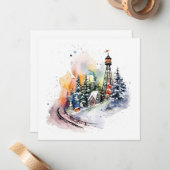 "Kerstmagie & wonderlijke Uitzichten" Notitiekaartje (Voorkant / Achterkant in situ)