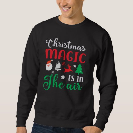 Kerstmagie zit in het sweatshirt van de Air Mannen (Voorkant)