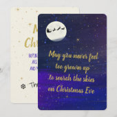 Kerstmagie Zoeken De Skies Waterverf Flat Feestdagenkaart (Voorkant / Achterkant)