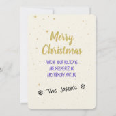 Kerstmagie Zoeken De Skies Waterverf Flat Feestdagenkaart (Achterkant)