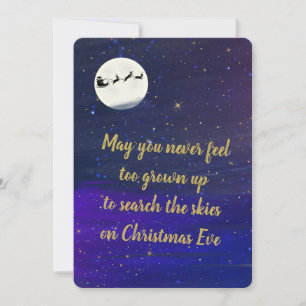 Kerstmagie Zoeken De Skies Waterverf Flat Feestdagenkaart