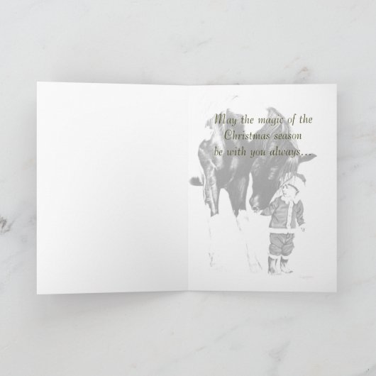 Kerstmagisch Feestdagen Kaart (Binnen)