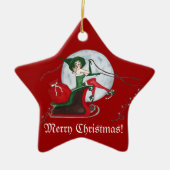 Kerstmagisch Keramisch Ornament (Voorkant)