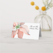 Kerstmagisch |Waterverf Poinsettia Wedding Plaatskaartje (Achterkant)