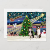 Kerstmagische Australische herders (2, 6-7) Feestdagenkaart (Voorkant / Achterkant)