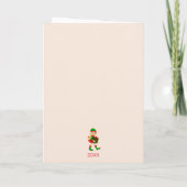 Kerstmagische Elves voegen uw handtekening en datu Feestdagen Kaart (Achterkant)