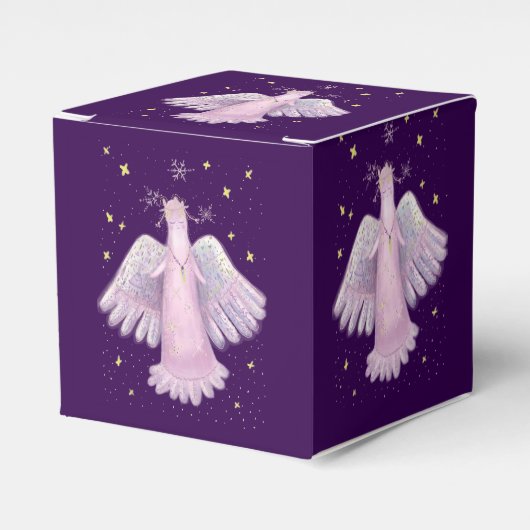 kerstmagische engel bedankdoosjes (Voorkant Zijde)