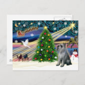 Kerstmagische Schnauzer (P-S Giant) Feestdagenkaart (Voorkant / Achterkant)
