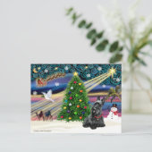 KerstMagische Schotse Terrier 2B Feestdagenkaart (Staand voorkant)