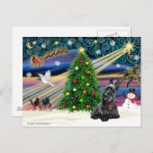 KerstMagische Schotse Terrier 2B Feestdagenkaart (Voorkant / Achterkant)