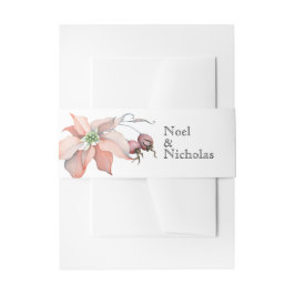 Kerstmagische/ Waterverf Poinsettia/Personaliseren Uitnodigingen Wikkel