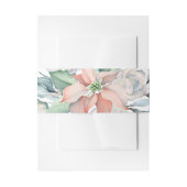 Kerstmagische/ Waterverf Poinsettia Uitnodigingen Wikkel (Voorkant Voorbeeld)