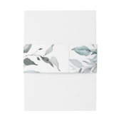 Kerstmagische/ Waterverf Poinsettia Uitnodigingen Wikkel (Achterkant Voorbeeld)