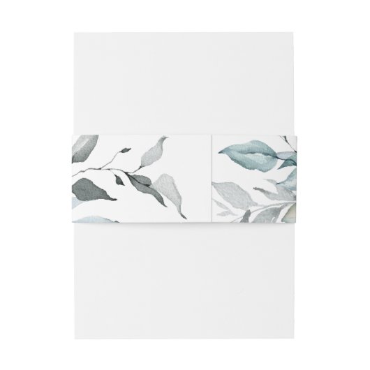 Kerstmagische/ Waterverf Poinsettia Uitnodigingen Wikkel (Achterkant Voorbeeld)