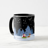 Kerstmagne Mug bij Maneschijn Mok (Voorkant links)