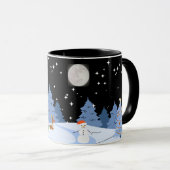 Kerstmagne Mug bij Maneschijn Mok (Voorkant rechts)